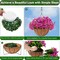 12“ Hanging Basket with Faux UV Resistant Silk Flowers, Realistic Fake Hanging Eucalyptus Plants